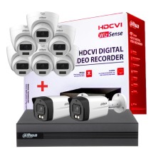 Pack Surveillance Complet 6 Dômes + 2 Caméras Bullet avec DVR XVR