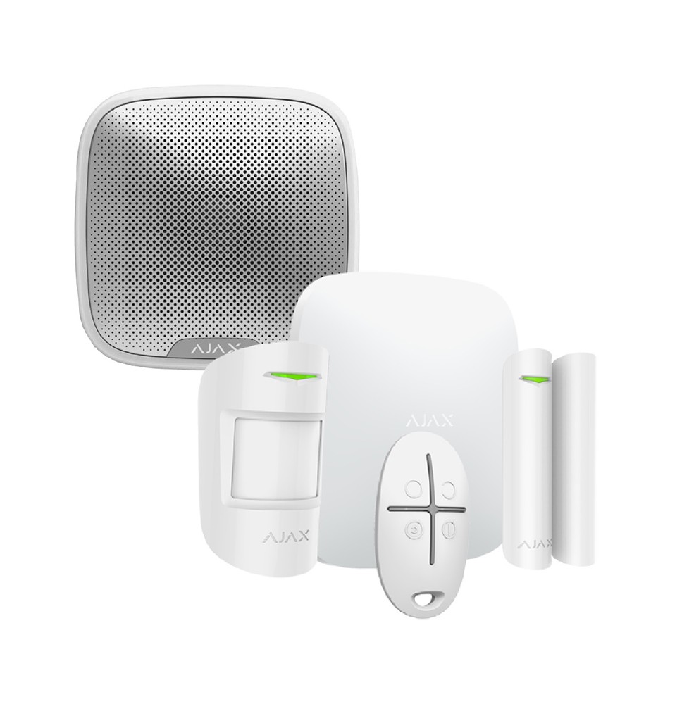 Kit alarme ajax sans fils avec sirène externe