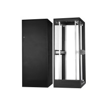 Armoire réseau VATPAN Efficient Series 42U 19’’ Largeur 600mm Prof. 600mm – Porte avant vitrée – Noir