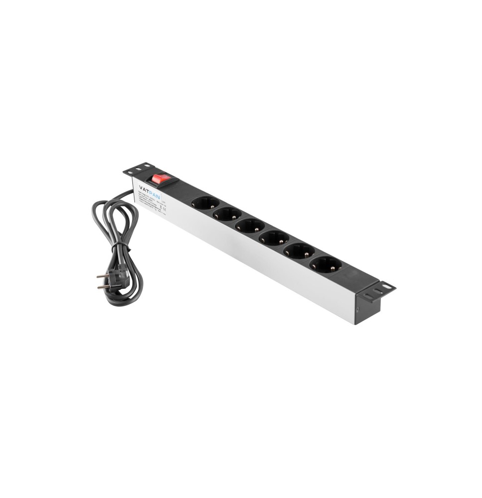 Bloc d’Alimentation 19’’ – Bondeau 8 Prises FR avec Interrupteur