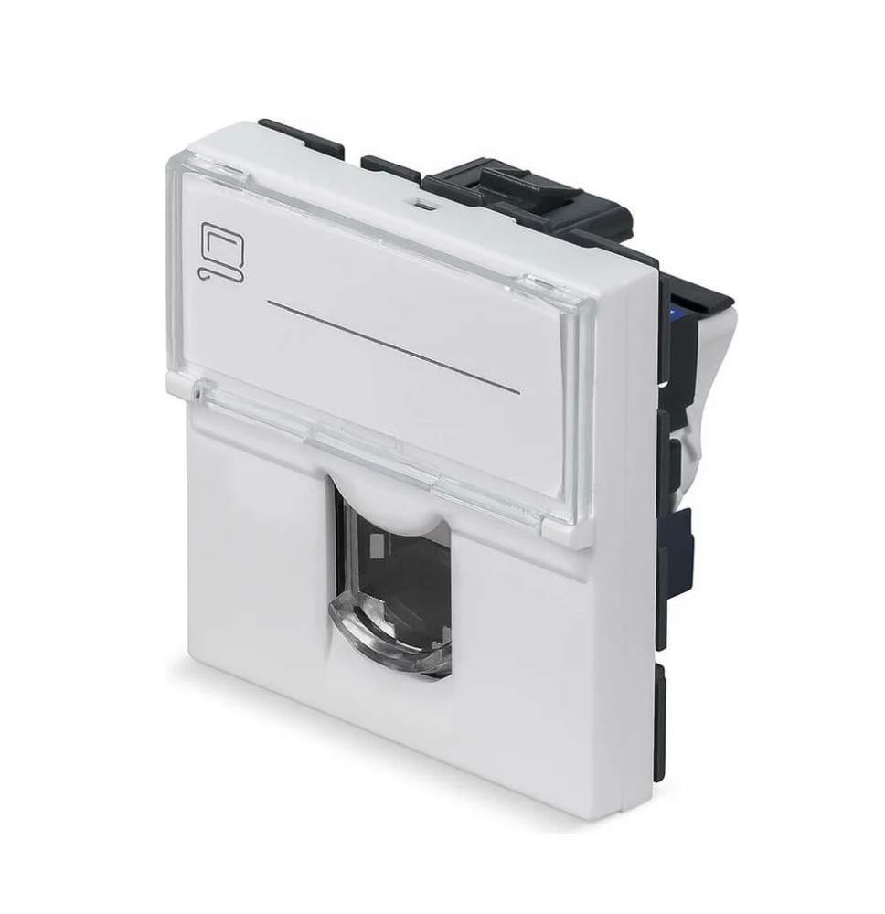 Plastron 45 × 45 mm pour Module Keystone RJ45 – BRITICOM