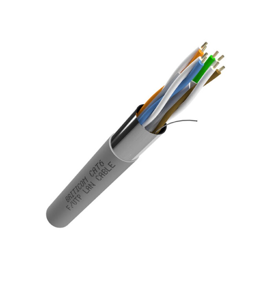 Cordon RJ45 CAT6A F-UTP LSZH Gris 0,5 m – BRITICOM