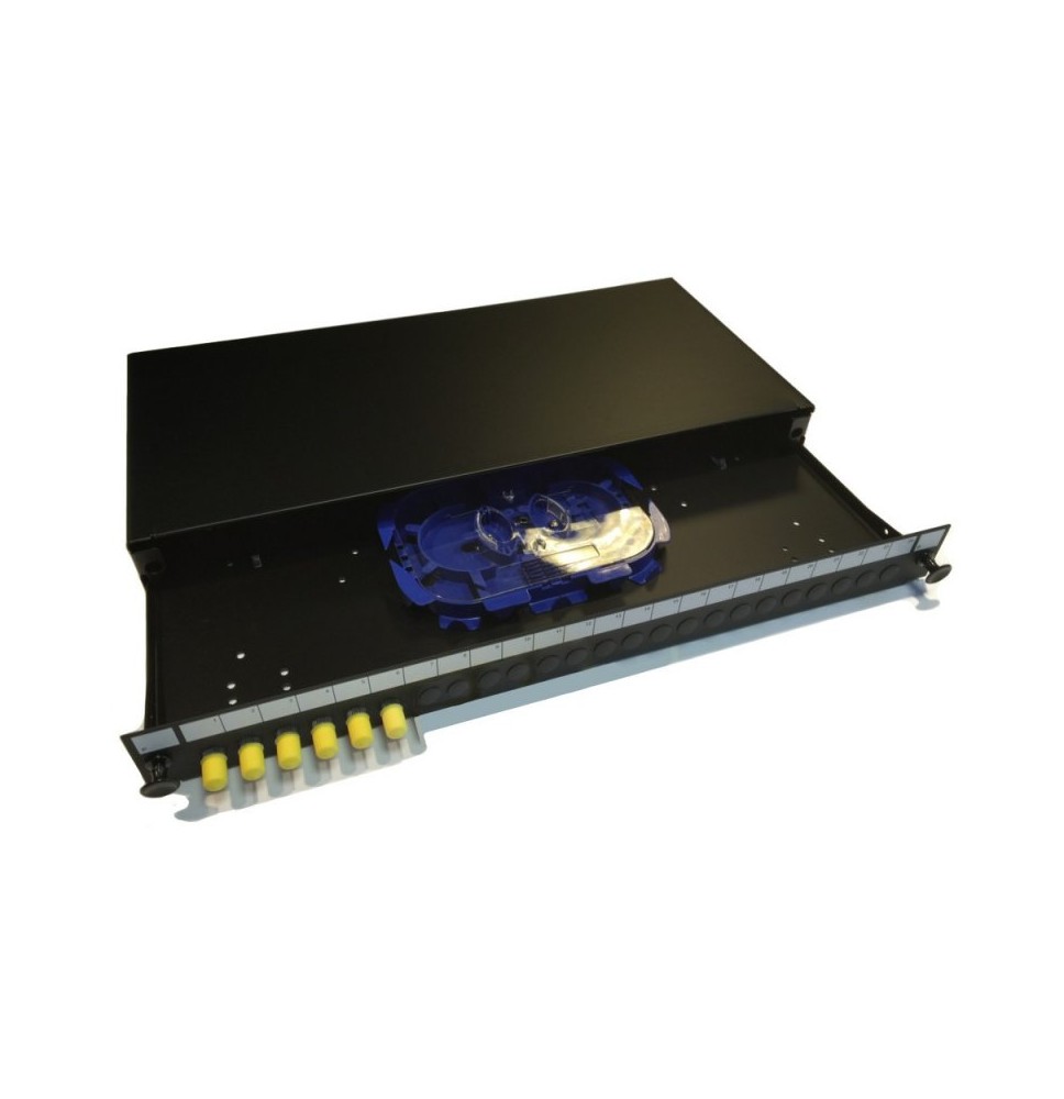Tiroir Fibre Optique 6 Ports LC OS2 1U 19" (6 Adaptateurs Duplex + 12 Pigtails) – BRITICOM