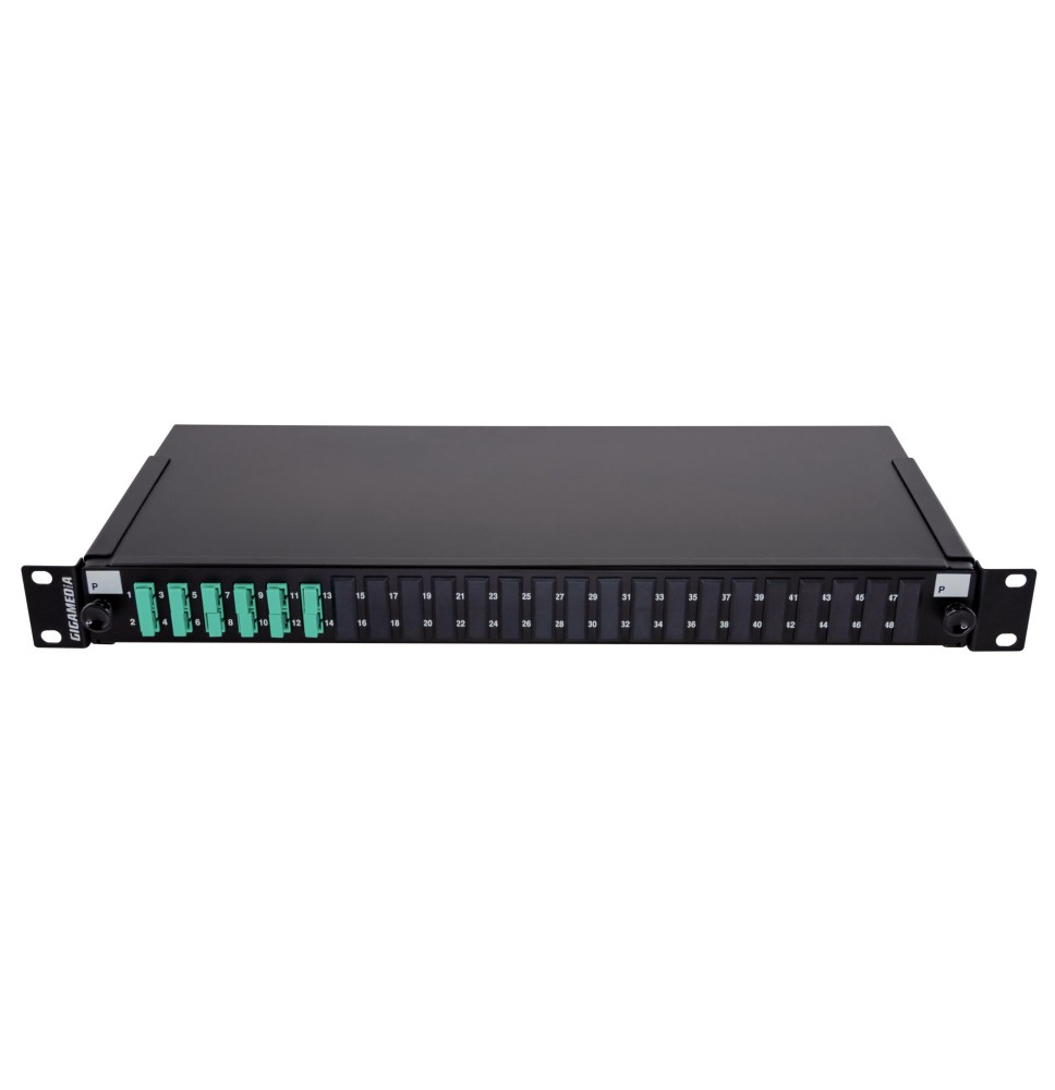 Tiroir Fibre Optique 6 Ports LC OM3 1U 19" (6 Adaptateurs Duplex + 12 Pigtails) – BRITICOM